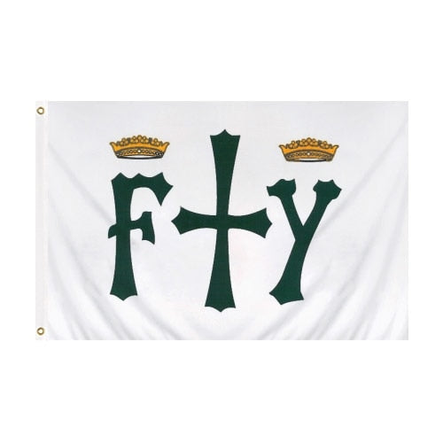 F Y flag with crowns and cross
