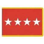 4 Star Army Officer Flag