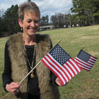 handheld American flags