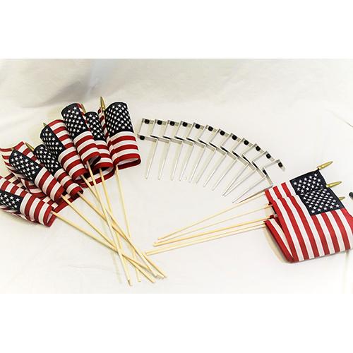 Small Grave Flag Holder with Flags