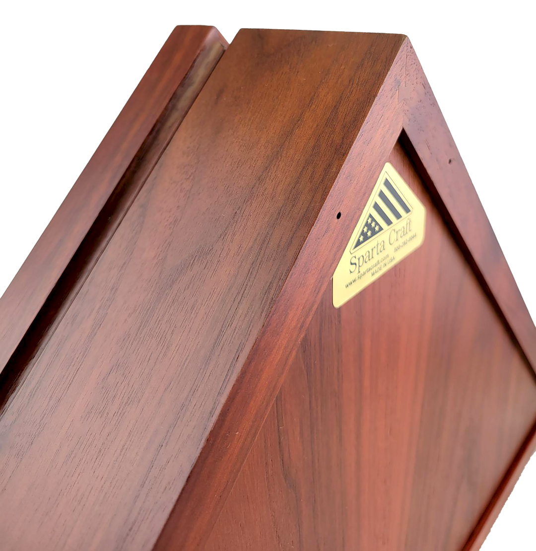 Back Profile of Walnut Case