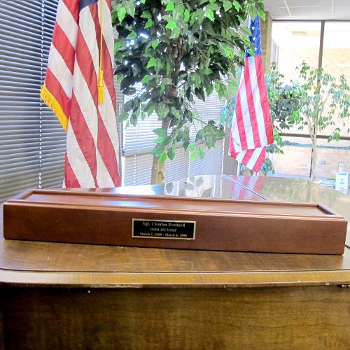 Cherry Flag Case Pedestal