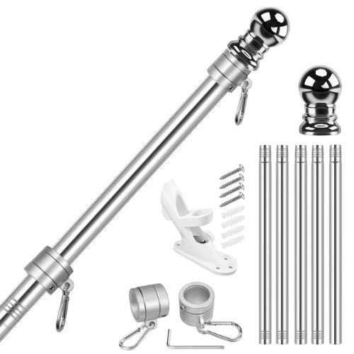 6 Foot Flagpole Kit with Wall Mount Bracket