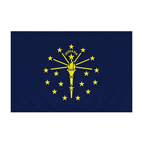 Indiana Flag with Pole Sleeve