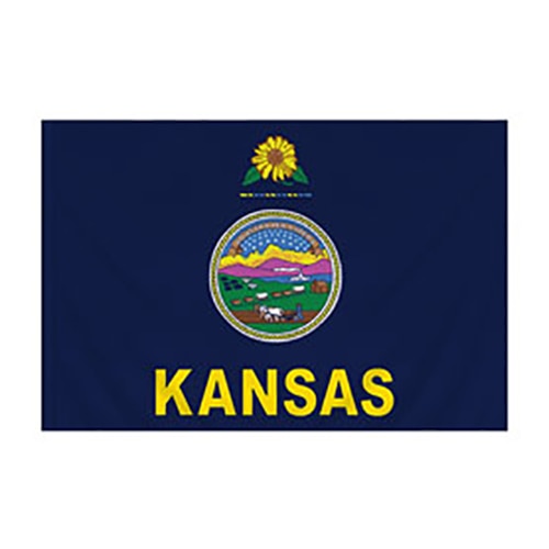 Kansas Flag with Pole Sleeve