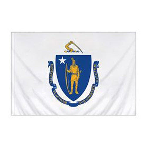 Massachusetts Flag with Pole Sleeve