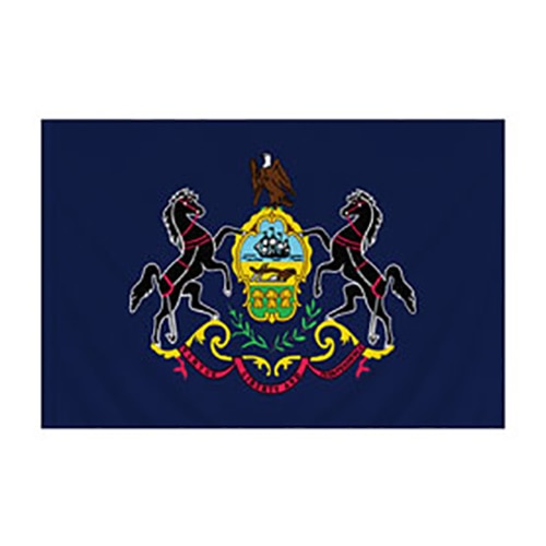 Pennsylvania Flag with Pole Sleeve