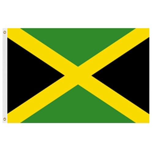Jamaican flag with green yellow bla