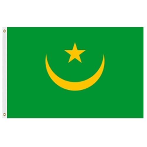 Mauritania flag green yellow design