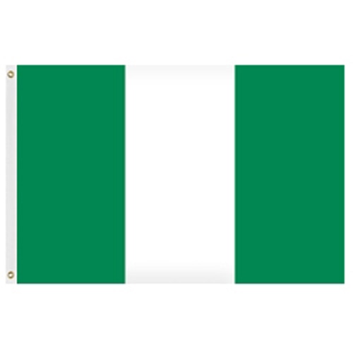 Nigeria flag green white green colo