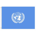 UN flag with emblem and map