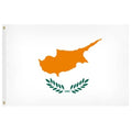 Cyprus flag with map and laurel