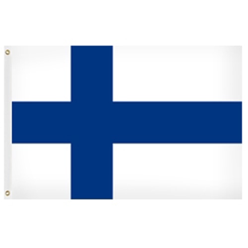 Finland flag with blue cross