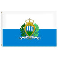 flag of San Marino on white blue