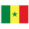 Senegal flag with star in yellow