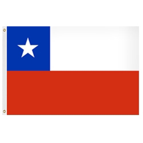 Chile flag with blue white red