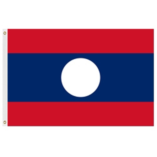 Lao flag with red and blue stripes