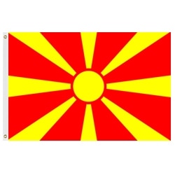 flag of North Macedonia red yellow