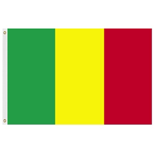 Mali flag green yellow red stripes