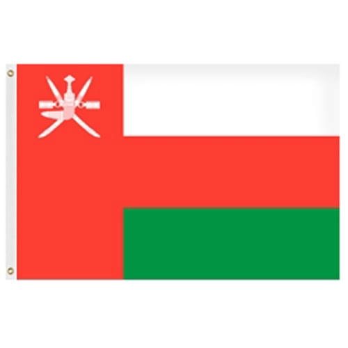 Oman national flag with symbol