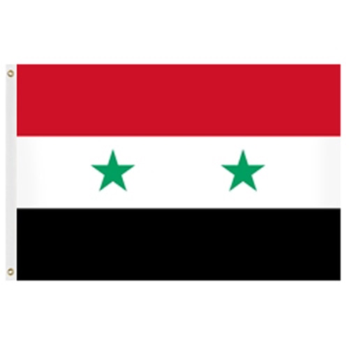 Syria national flag with stars