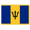Barbados flag with trident symbol