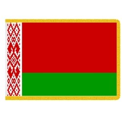 Belarus flag red green white patter