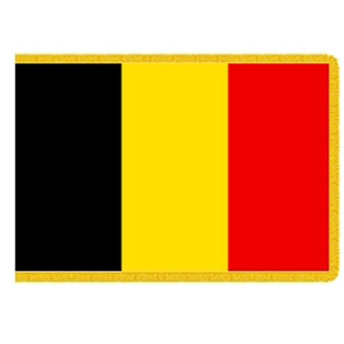 Belgium flag with yellow border