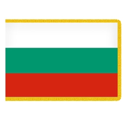 Bulgarian flag with gold border