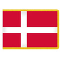 Denmark flag with yellow border