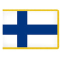 Finland flag with yellow border