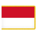 Indonesia flag with yellow border
