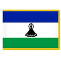 Lesotho flag with colored stripes