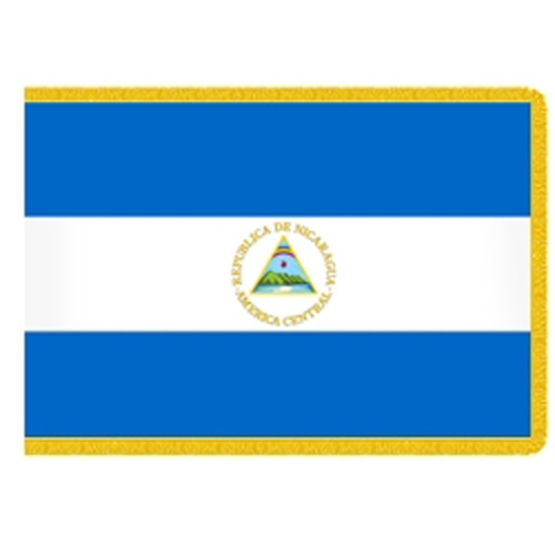 Nicaragua Indoor Flag 3' X 5' Nylon