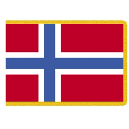 Norway flag with golden border