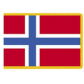Norway flag with golden border
