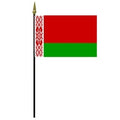 Belarus flag with ornamented pole