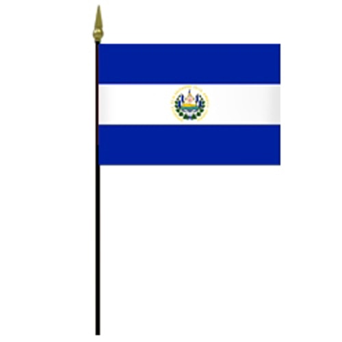 Equatorial Guinea flag on pole