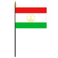 Tajikistan flag on a flagpole