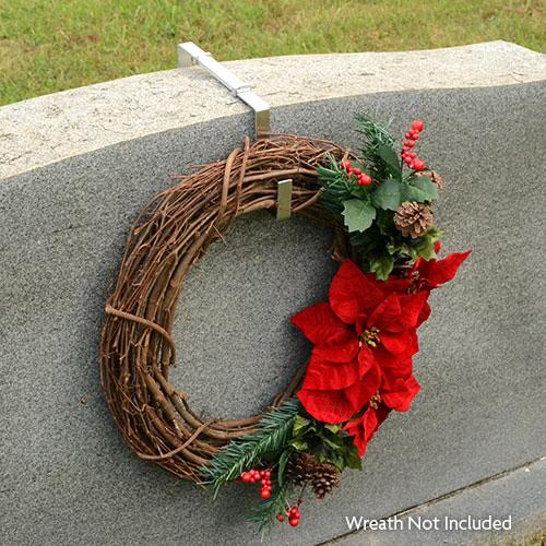 Closeup of Headstone Wreath Hanger