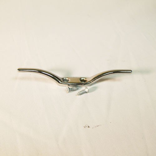 metal handlebar with bolts