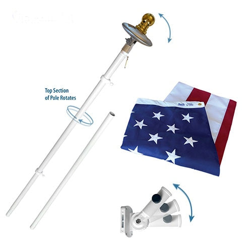 flag pole and American flag set