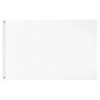 White solid colored flag made from durable nylon material with reinforced edges and metal grommets, Solid Colored Flags - Premier Nylon.