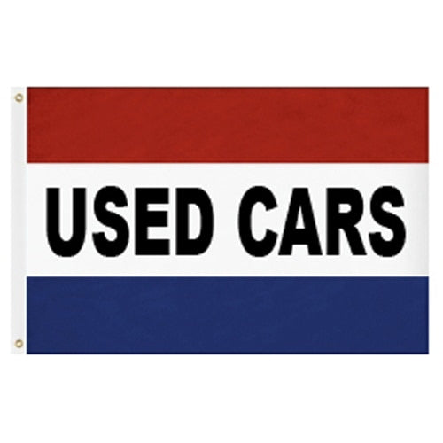 used cars flag red white blue