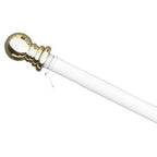 white falgpole with gold finial