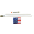 Spinning US Flag with flagpole
