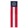 1776-2026 America 250 Betsy Ross Pull-Down featuring a vertical flag design with red and white stripes and a blue canton with stars encircling the years 1776 and 2026.