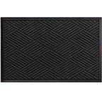 Waterhog Eco Premier Mats in black smoke color featuring a textured diagonal stripe pattern for durable entrance matting.