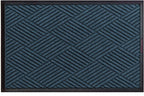 Waterhog Eco Premier Mats in indigo color featuring a textured geometric pattern for effective dirt and moisture trapping.