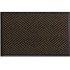 Waterhog Eco Premier Mats in a dark chestnut color with a textured geometric pattern and durable construction for indoor or outdoor use.